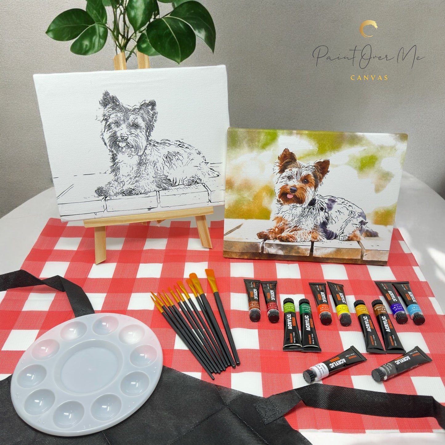Paint Over Me EasyStart Canvas Kit – Dog Series for Beginner Painters