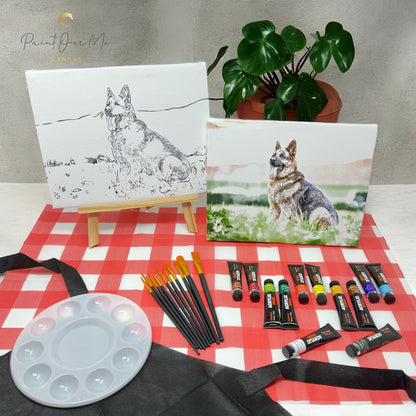 Paint Over Me EasyStart Canvas Kit – Dog Series for Beginner Painters