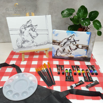 Paint Over Me EasyStart Canvas Kit – Dog Series for Beginner Painters