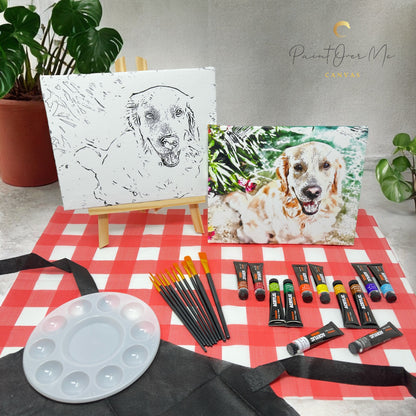 Paint Over Me EasyStart Canvas Kit – Dog Series for Beginner Painters